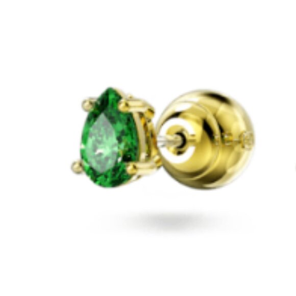 Swarovski pear cut green "Chroma" Stud Earrings - Picture 9 of 9